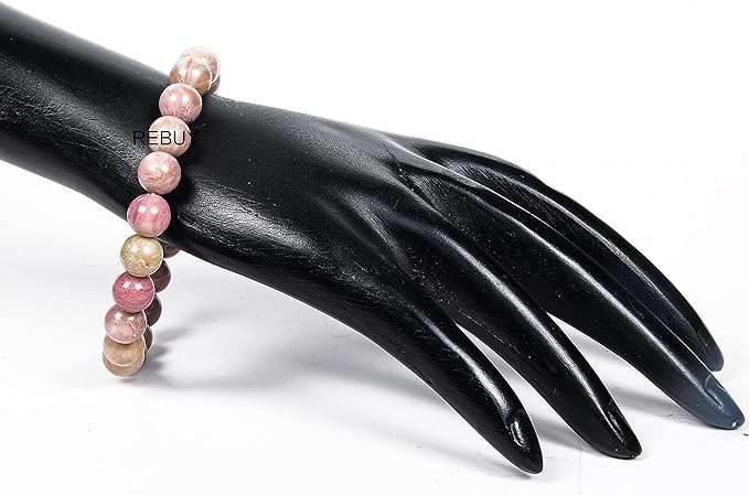 rhodochrosite bracelet rhodochrosite crystal rhodochrosite beads bracelet healing bracelet healing stone womens jewellery natural original certified healing stone bracelet for men women