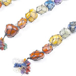 7 chakra crystal hanging decorations Healing Stones Home Decorative Accessories crystal stone natural Gemstones Polished Tumbled Wall Hanging Tumble Stone Home Décor Gift  Car Hanging Charm crystal chakra meditation stones set natural stones for mediation kit items home decor Office Décor Fengshui Gift Fengshui Gift for money good luck prosperity success positive energy wealth meditation stone Car Hanging reiki healing crystal Ornament Crystal Gifts multicolored stone showpiece decorative gifts 
