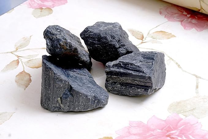 black tourmaline rock black tourmaline raw crystals black tourmaline tumble stones 7 chakra stone natural healing stone black tourmaline crystals stones raw cluster loose cut gemstones 7 chakra tumbled stones meditation stone kit wealth money crystal stones pocket stone prosperity success good luck stones and crystals gift tumble stones for positive energy protection stone decorative multicoloured stones showpieces for home decor office gifts polished tumble black tourmaline tumble geode stone