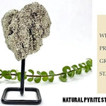 golden pyrite raw stone golden pyrite rock stand manifestation stone fools gold Healing crystal money stone Abundance Stone Chakra Stone workspace decor home office essentials home decor interior design homeware modern decor luxury decor bohemian decor pyrite atrracts wealth deskware crystal chakra meditation stones meditation stone Christmas gifts holiday gifts for mum dad spiritual gifts couple gifts gift set healing gifts christmas gifts for women men presents