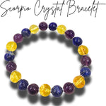 Scorpio Crystal Bracelet - Citrine, Amethyst, Lapiz Lasuli Multistone Healing Crystal Bracelet for men women spiritual bracelet healing stone bracelet