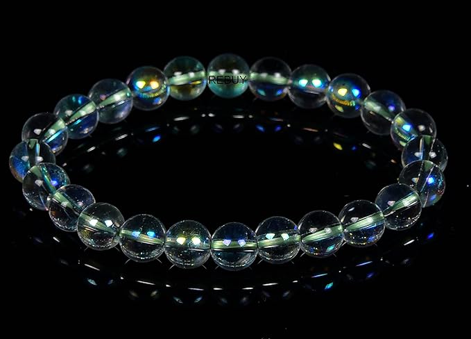 Aura Quartz bracelet Natural crystal healing bracelet Healing crystal bracelet Positive energy bracelet Balance bracelet Well-being bracelet Beaded gemstone bracelet Men's Quartz bracelet Women's Quartz bracelet Crystal energy bracelet gemstone bracelet Aura Quartz jewelry Gift idea